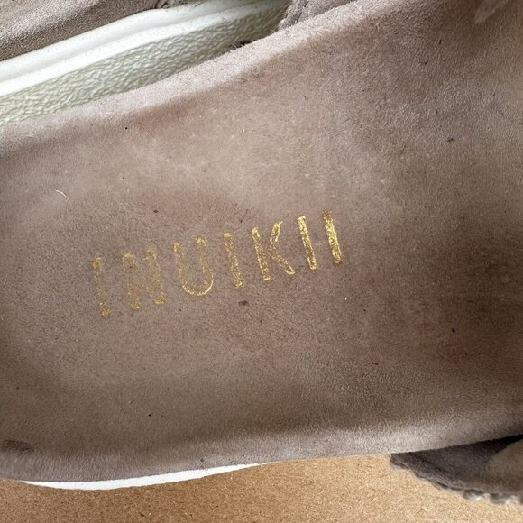 Inuikii Chain Velvet Strap Platform Slide Sandals Tan Size 41/11  Anthropologie - Picture 6 of 10